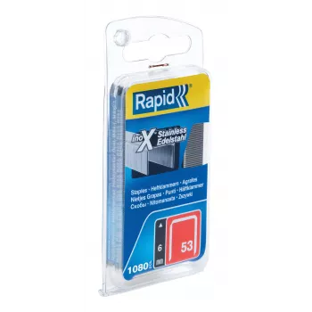 RAPID TOOLS tanke žične sponke tip 53, 6 mm, nerjavno jeklo, majhno pakiranje, na kartici z luknjo Euro, 1 kos (40109509)