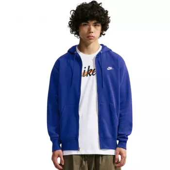Nike Club Fleece moška pulover s kapuco na zadrgo Diffused Blue L
