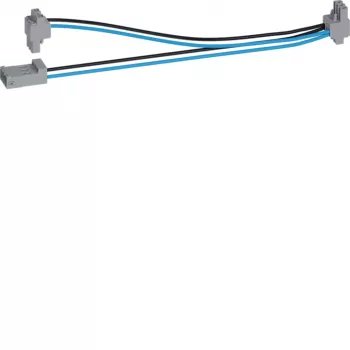 Hager Y-splitter komplet kablov 2x200mm KU9S20YE črno/modro 1 vtič na 2 vtičnici