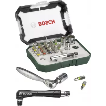 Bosch Accessories Promoline 2607017392 27-delni set nastavkov za izvijač z nastavki za režo, Phillips, Pozidriv, imbus in Torx v kovčku za shranjevanje