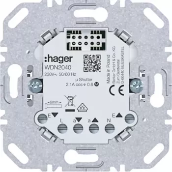 HAGER WDN2040 univerzalni vgradni zatemnilni vložek s tipko, podometni, 1-kratni, 230V, 20-400W