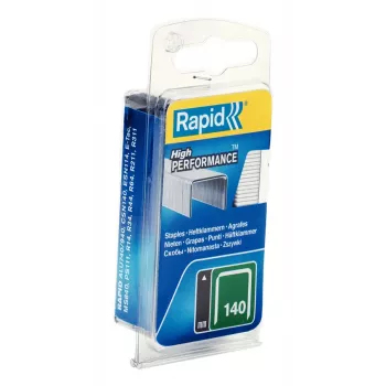 Rapid ploščate sponke tipa 140, dolžina kraka 12 mm, pocinkano jeklo, majhno pakiranje, karton z euro luknjo 40109516