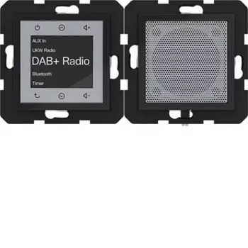 HAGER WAN6110BG Radio Touch podometni DAB+ Bluetooth zvočnik, bleščeče črn