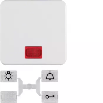 Hager WWW1336PW nihalo s 5 lečami za podometno stikalo, IP44, polar bela sijaj