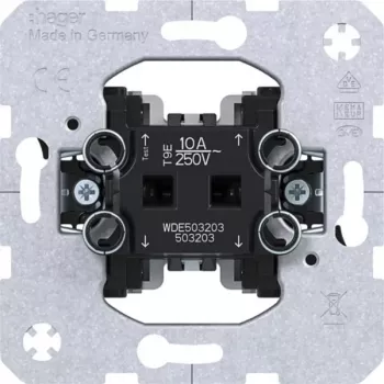 HAGER WDE503203 tipka 1NO+1NC 10A 250V AC polarna bela