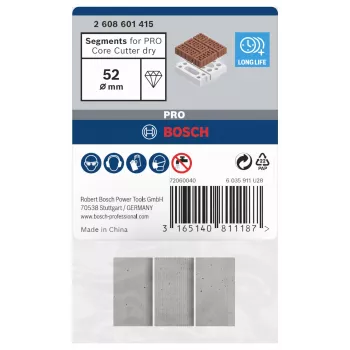 Bosch 2608601415 diamantni segmenti za suhe kronske svedre, 3 kosi