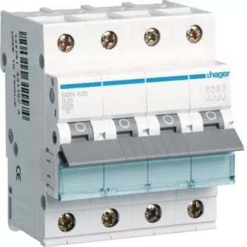 Hager MBN620 3P+N B-20A 6kA odklopnik z zaščito voda