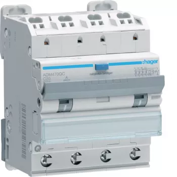 Hager ADM470QC stikalo FI/LS 4P 6kA C20 30mA tip A Quick Connect