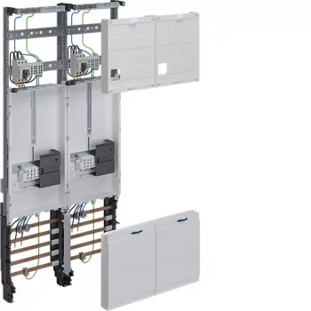 HAGER kompletno merilno polje 2 merilni mesti Universal Z H1050mm 2-poljno Hessen Design ZK34C3N