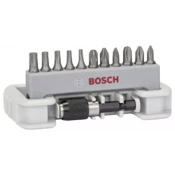 Bosch 2607017578 34-delni set svedrov in nastavkov za vijačenje s HSS-TiN kovinskimi, zidnimi in lesenimi svedri v X-Line kovčku