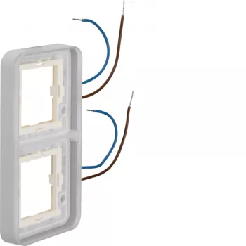 Hager WNA712 W.1 1-kratni okvir z modro LED osvetlitvijo, 230V, polarno bel