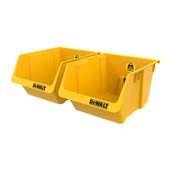 DEWALT DWST82813-1 TSTAK kovček za orodje dvojni paket – 2x 14L zložljivi plastični posodi, črna/rumena