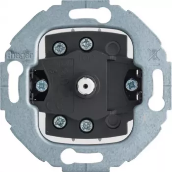 Hager WDE387503 dvojno vrtljivo serijsko stikalo 10A 250V AC podometno polar belo