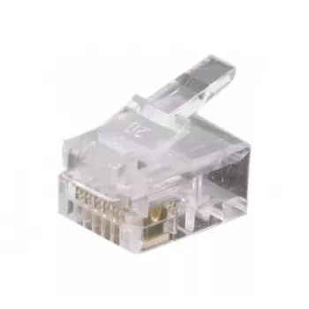 Exertis Connect modularni vtič RJ12 za ploščate kable, neoklopljen, 6P6C, paket 10 kosov (920630)
