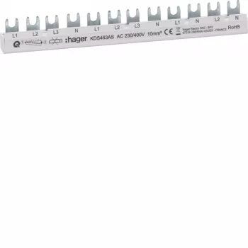 HAGER KDS463AS 3-fazna 63A 12-modulska zbiralka QuickBusbar