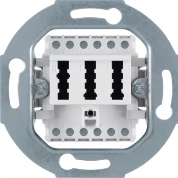 HAGER WDF4011WG TAE vtičnica 2 x 6/6NFF polarna bela mat