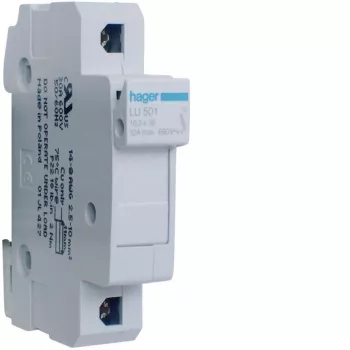 Hager LU501 ločilnik varovalk 1P 32A 690V UL cilindrična 10x38mm