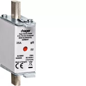 Hager LNH0035M NH000 gG 500V 35A varovalka z indikatorjem K-Melder