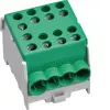 HAGER KH35E8 1-polni glavni odcepni priključni blok, 10-35 mm², 125 A, zelen