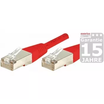 EXERTIS CONNECT Cat.5e F/UTP patch kabel, rdeč, 2,0 m, tanek konektor brez zaskočke 847143