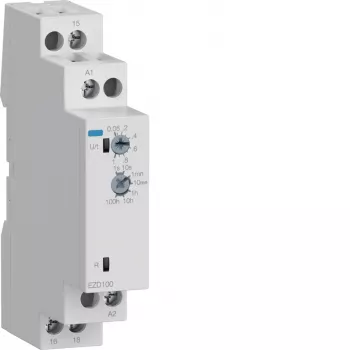 Hager EZD100 multifunkcijski časovni rele 24-240V AC/DC, 10 funkcij, 1 CO kontakt, za DIN letev