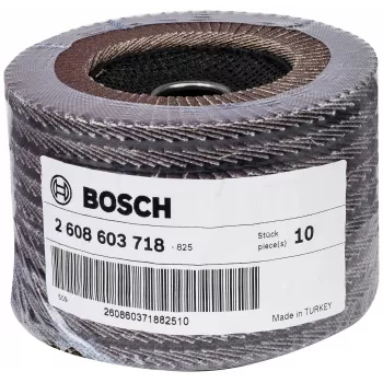 Bosch X431 Standard lamelna brusilna plošča za kovino, ravna, 125 mm, zrnatost 80, stekloplastični nosilec 2608603718