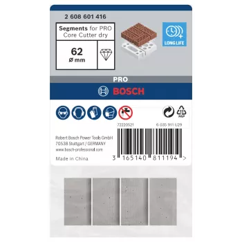 Bosch 2608601416 diamantni segmenti za suho vrtanje, 4 kosi