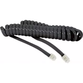 EXERTIS CONNECT spiralni kabel za telefonsko slušalko, črn, iztegnjena dolžina 2,0 m 936650