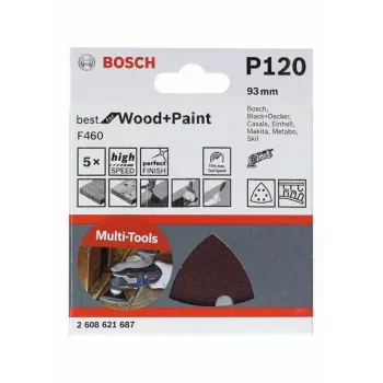 Bosch 2608621688 delta brusni papir, zrnatost 180, 93 mm, 5 kosov