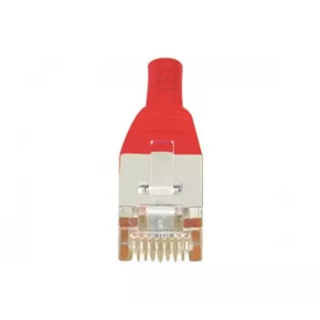 EXERTIS CONNECT Cat.5e F/UTP patch kabel, RJ45, rdeč, 3,0 m, tanek zaščitni ovratnik brez zaskočke 847033
