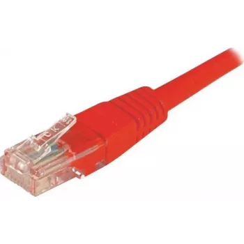 EXERTIS CONNECT Cat6 U/UTP patch kabel, rdeč, 1,0m, RJ45, brez zaskočke 243710