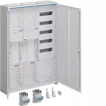 Hager universZ ohišje števca elektrike, 2 merilni mesti, 3 polja, 1100mm, belo, IP31, ZB33SEQ25EN