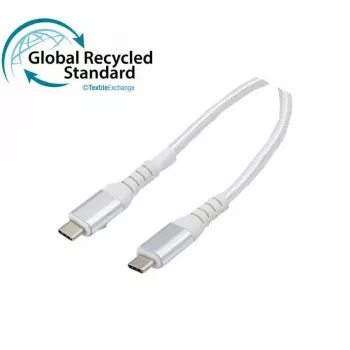 Exertis Connect kabel USB 3.2 Gen 2, 100W, USB-C na USB-C, GRS, bel, 1,0m (532558)