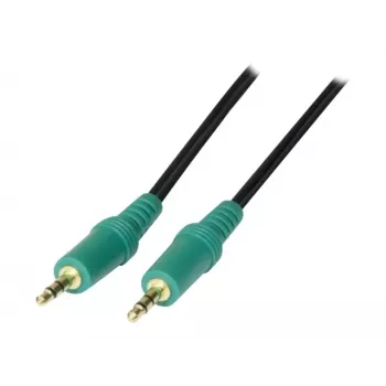 TECLINE avdio kabel, 3,5 mm stereo jack vtič na vtič, 5,0 m, črn 108897