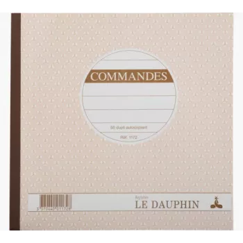 Le Dauphin Manifold Commandes blok naročilnic, 210 x 210 mm, dvodelni samokopirni, 50 kompletov, bel/rumen (1172D)