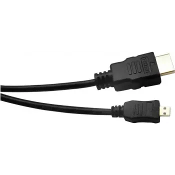 EXERTIS CONNECT mikro HDMI kabel, hitri z Ethernetom, pozlačen, HDMI tip A na mikro HDMI tip D, 2,0 m 128495