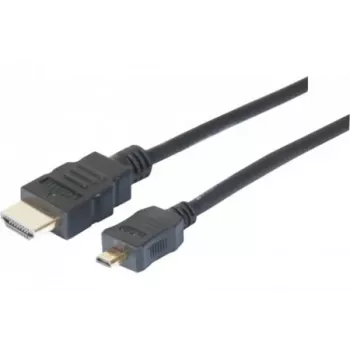 EXERTIS CONNECT mikro HDMI kabel, hitri z Ethernetom, pozlačen, HDMI tip A na mikro HDMI tip D, 2,0 m 128495