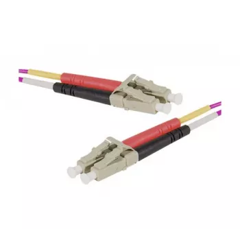 EXERTIS CONNECT 10m LC/UPC na LC/UPC OM4 večrodovni dupleks optični patch kabel, LSZH, erika vijoličast 392786