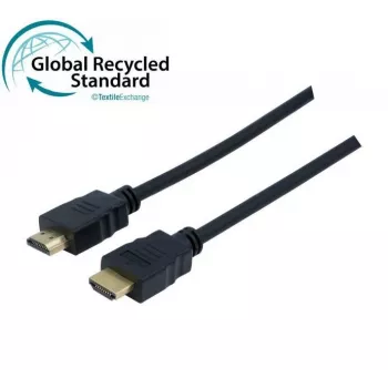 Exertis Connect HDMI 2.0 hitri kabel, 4K, HDMI tip A vtič na HDMI tip A vtič, pozlačen, črn, 1,0 m (127980)
