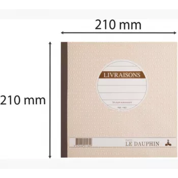 Le Dauphin blok dobavnic, 210 x 210 mm, dvojnik (1162D) - 1 knjiga