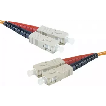 EXERTIS CONNECT optični patch kabel Eco, 50/125 µm, vlakno OM2, SC Duplex vtič/vtič, oranžen, 10,0 m UPC poliranje 392696