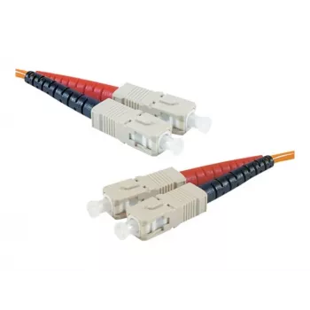 EXERTIS CONNECT optični patch kabel Eco, 50/125 µm, vlakno OM2, SC Duplex vtič/vtič, oranžen, 10,0 m UPC poliranje 392696