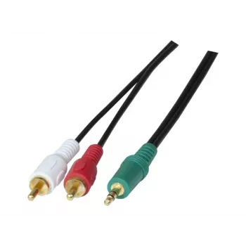 Exertis Connect 108791 avdio kabel 3 m 3,5 mm na 2 x RCA vtič črn