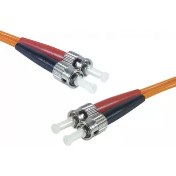 Exertis Connect 1m ST/UPC na ST/UPC OM2 dupleksni večnačinovni optični patch kabel, LSZH, oranžen 392711