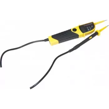 EXERTIS CONNECT napetostni preizkuševalec z LCD zaslonom in indikatorjem visoke napetosti, 12-600V AC/DC 045076