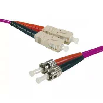 EXERTIS CONNECT OM4 optični patch kabel, 50/125 µm, 2x ST na SC dupleks, erika vijoličast, 3,0 m, UPC 392823