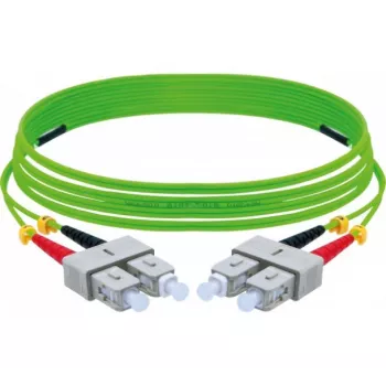EXERTIS CONNECT OM5 SC dupleks na SC dupleks optični patch kabel, 50/125 µm, LSZH, limetno zelen, 3 m 392903