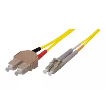 TECLINE OS2 enorodovni optični patch kabel SC Duplex na LC Duplex, 9/125 µm, UPC, LSZH, rumen, 7,5 m 39989607