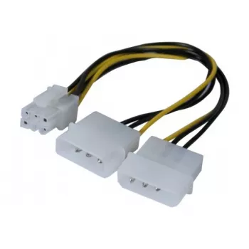 EXERTIS CONNECT napajalni adapter kabel Molex na PCI-E, 25 cm 146691