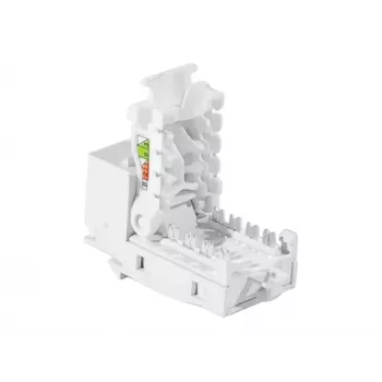 TECLINE RJ45 keystone vtičnica, Cat.6 UTP, brez orodja, bela 272883